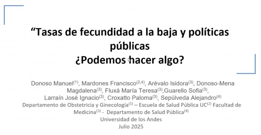 Tasas de fecundidad a la baja y políticas públicas.